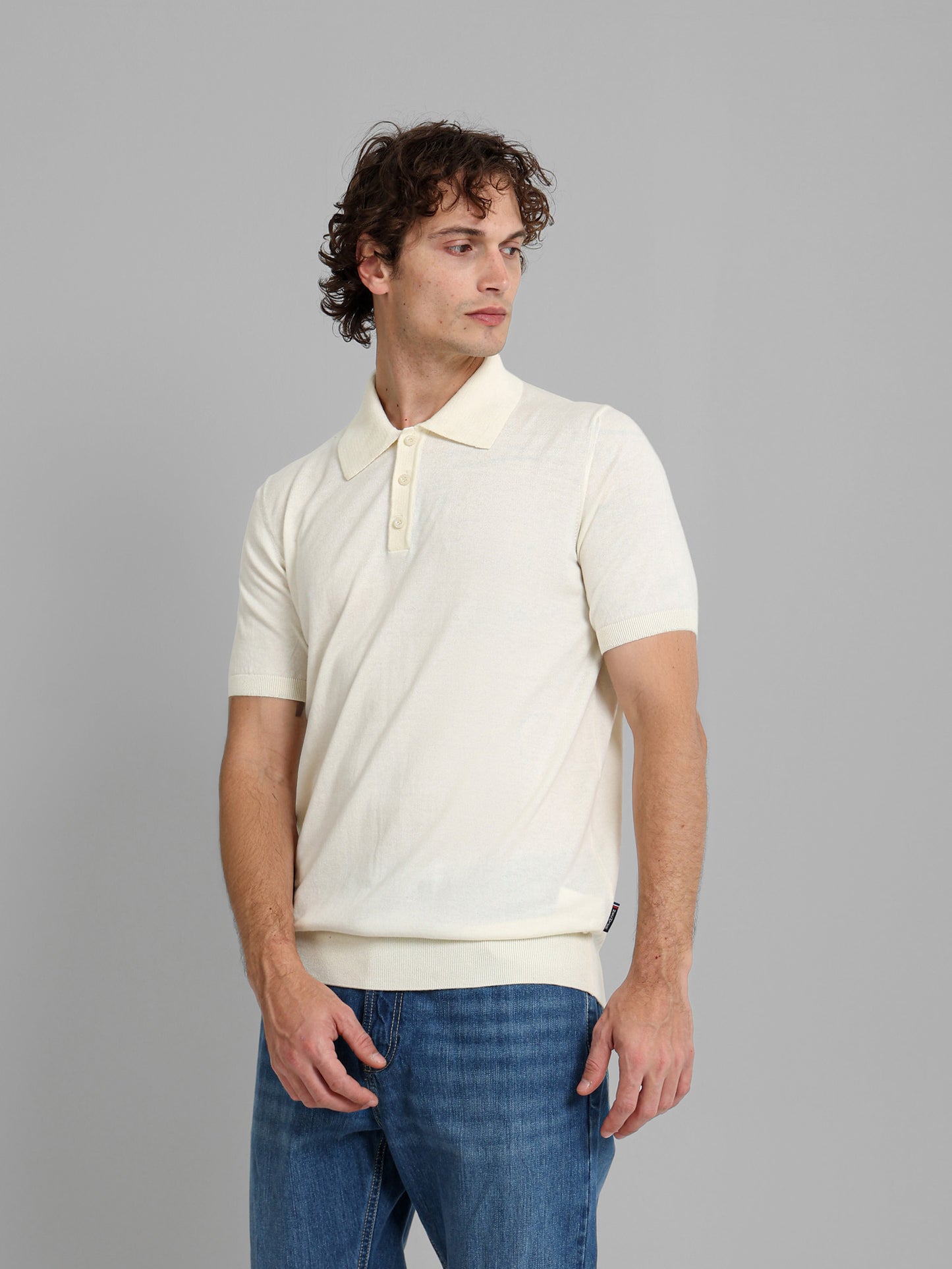Cotton Knit Polo Shirt
