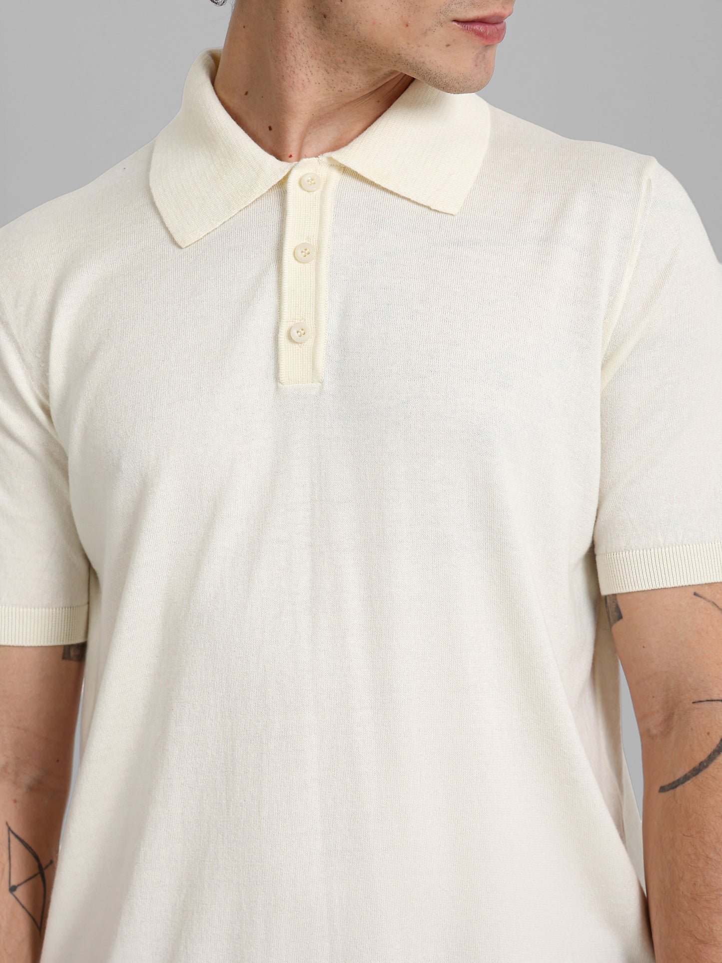 Cotton Knit Polo Shirt