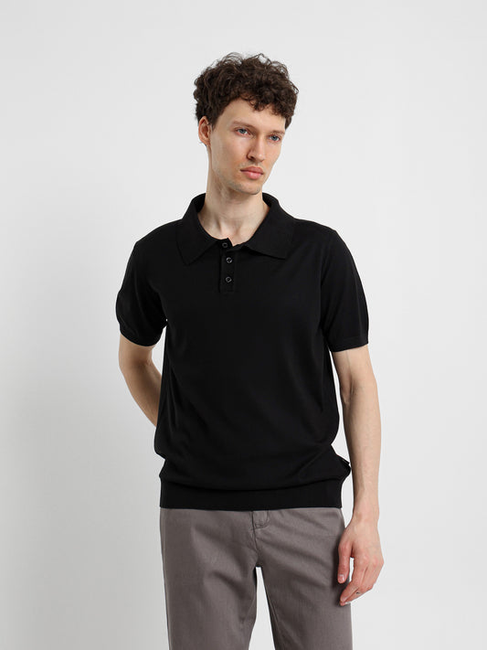 Cotton Knit Polo Shirt