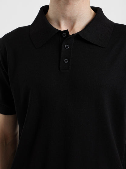 Cotton Knit Polo Shirt