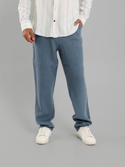 Linen Elastic Waist Cord Pants