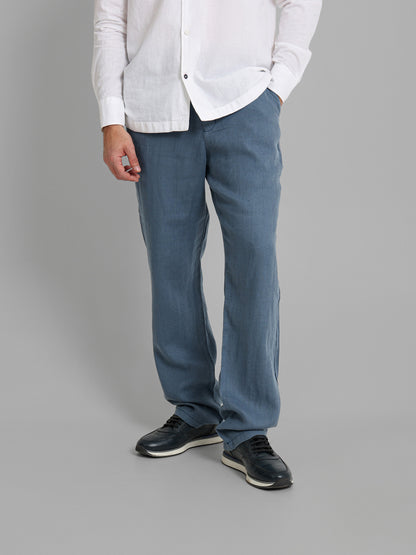 Linen Elastic Waist Cord Pants