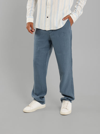 Linen Elastic Waist Cord Pants
