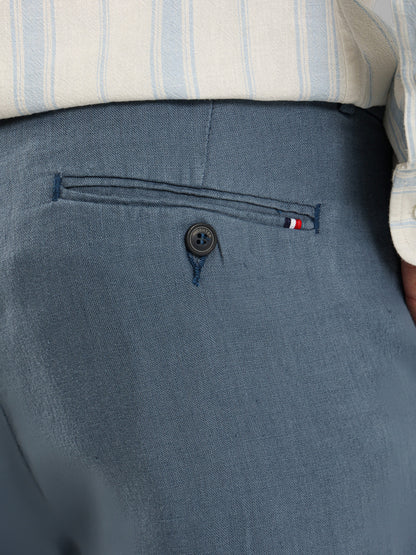 Linen Elastic Waist Cord Pants