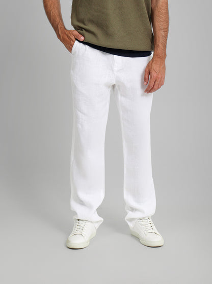 Linen Elastic Waist Cord Pants
