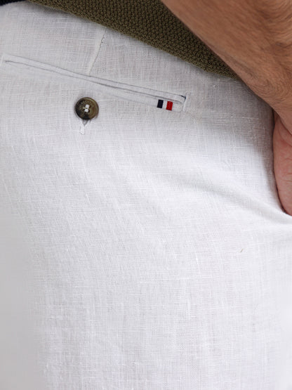 Linen Elastic Waist Cord Pants