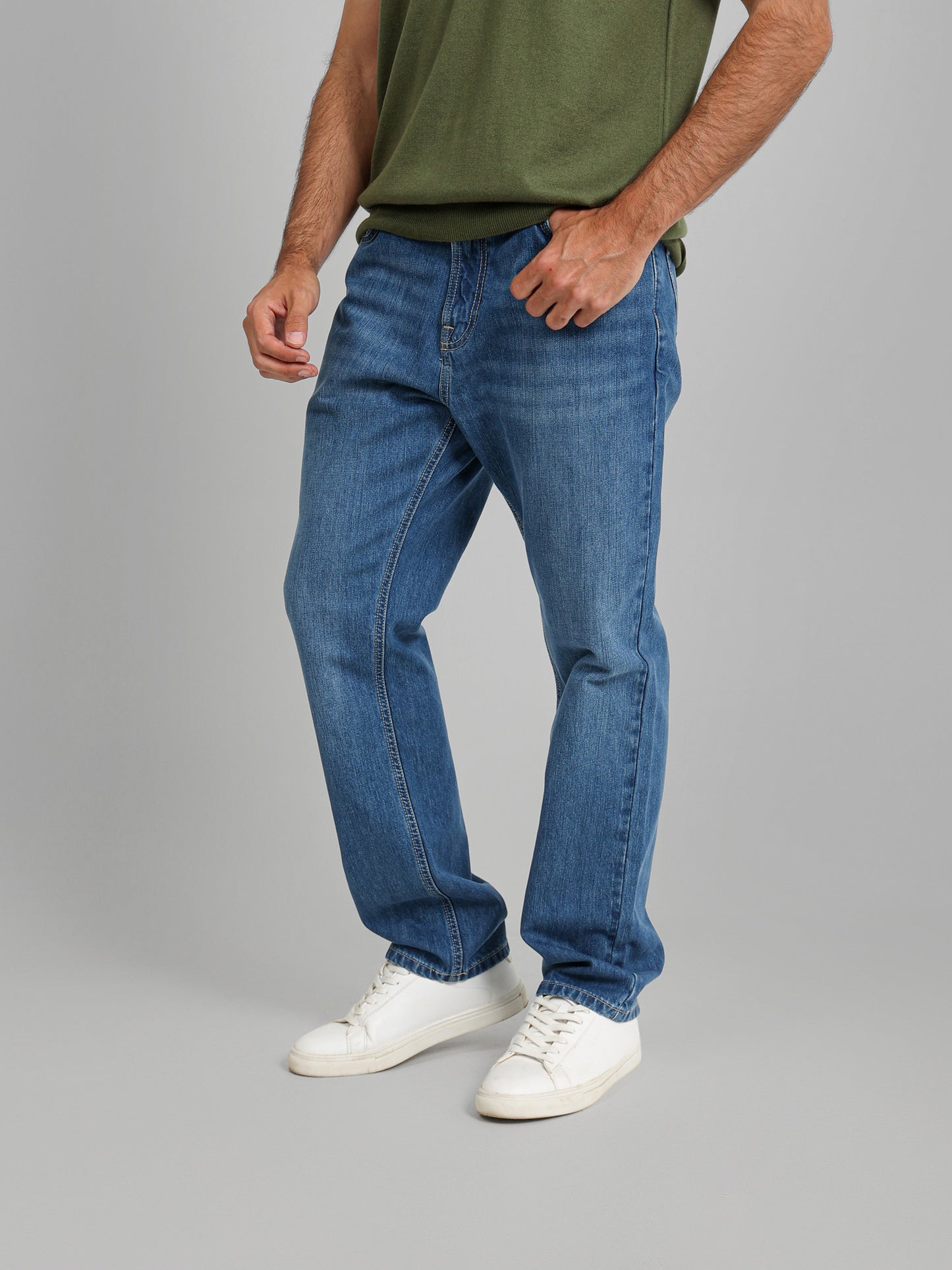 Washed Denim Jeans