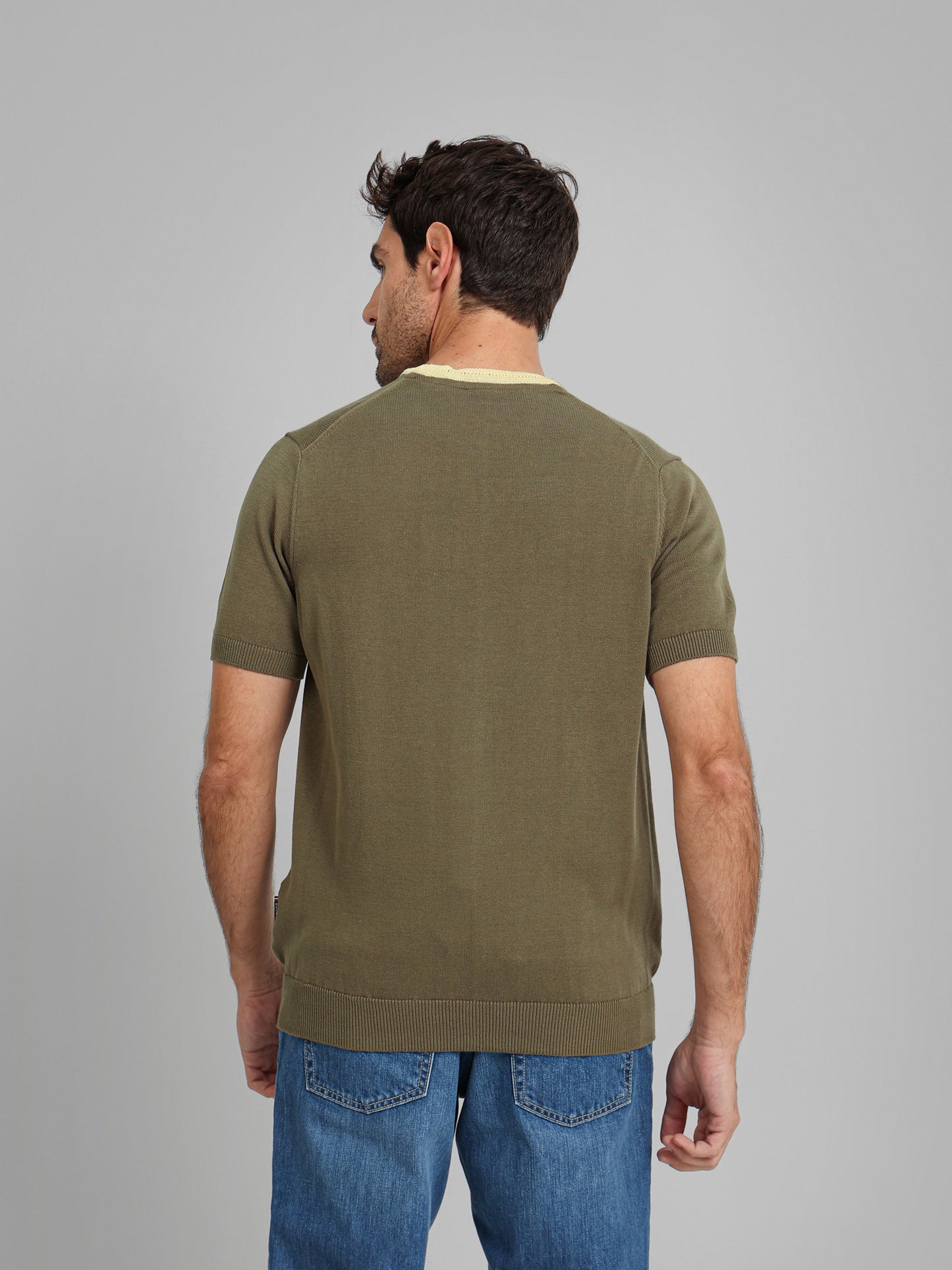 Short Sleeve Textured Casual Knitwear T-Shirt
