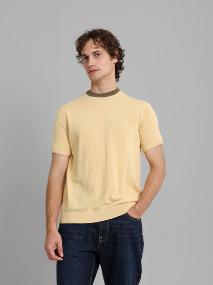 Short Sleeve Textured Casual Knitwear T-Shirt