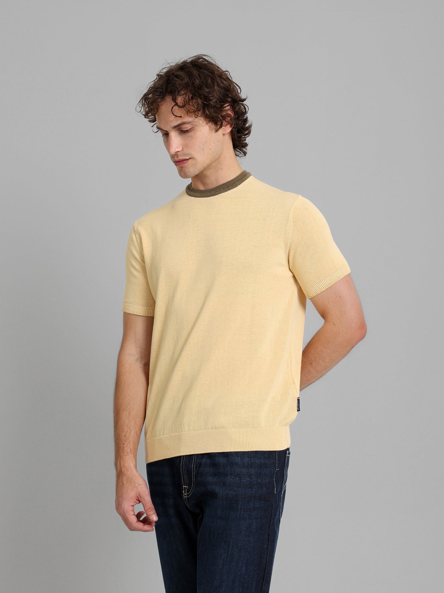 Short Sleeve Textured Casual Knitwear T-Shirt