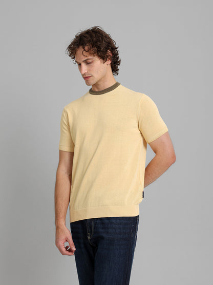 Short Sleeve Textured Casual Knitwear T-Shirt