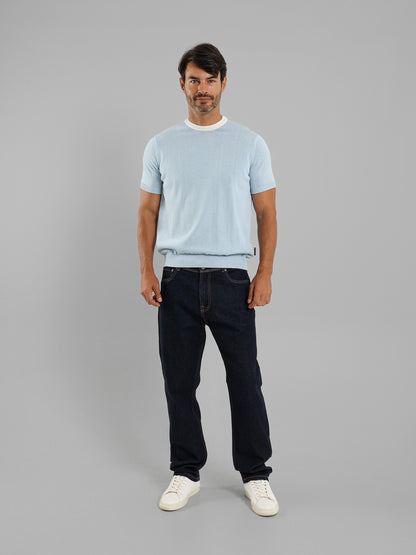 Short Sleeve Textured Casual Knitwear T-Shirt