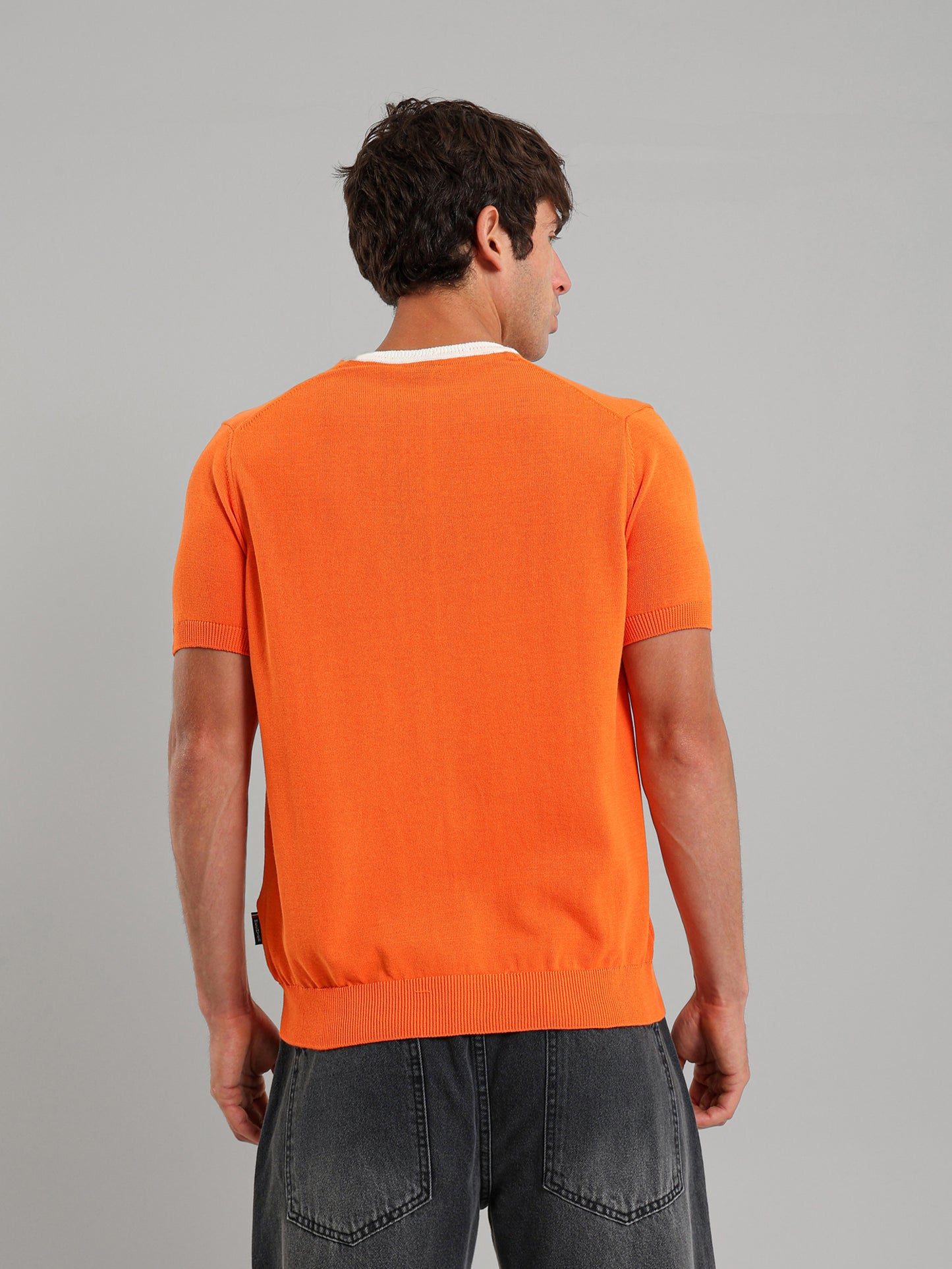 Short Sleeve Textured Casual Knitwear T-Shirt
