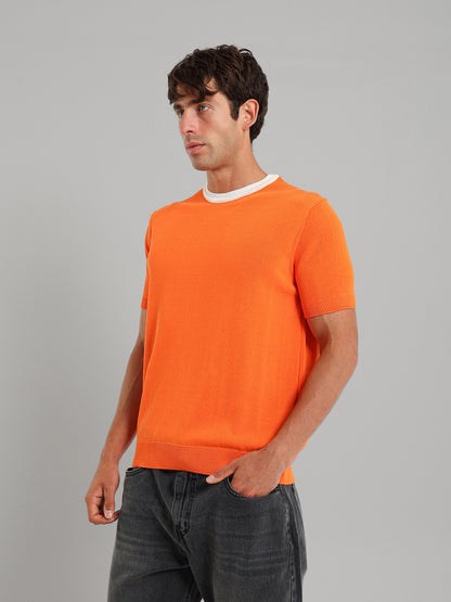 Short Sleeve Textured Casual Knitwear T-Shirt