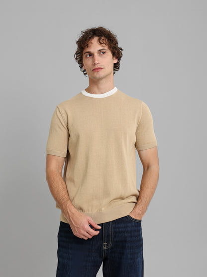 Short Sleeve Textured Casual Knitwear T-Shirt