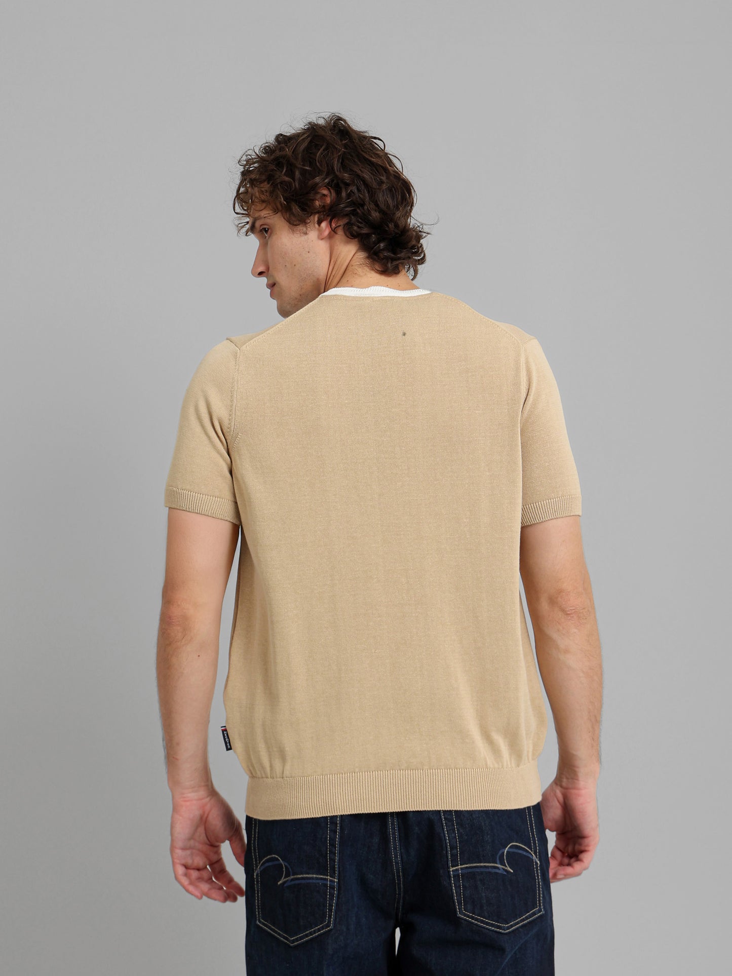 Short Sleeve Textured Casual Knitwear T-Shirt