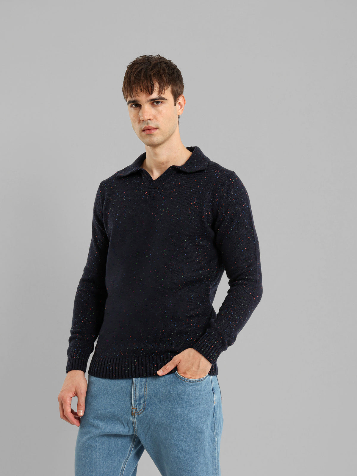 Long Sleeve Knit Polo