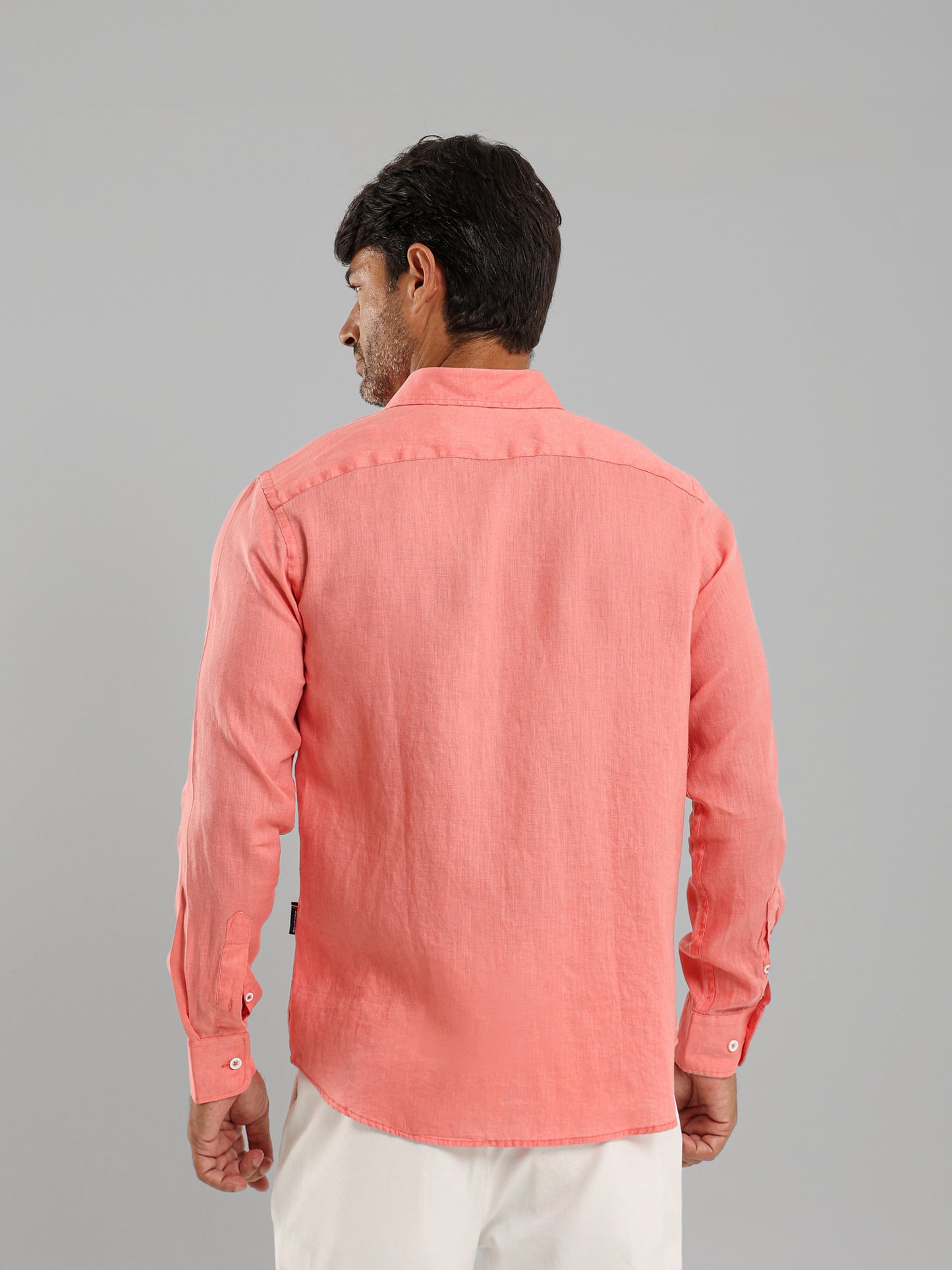 Basic Linen Long Sleeve Kent Collar Shirt