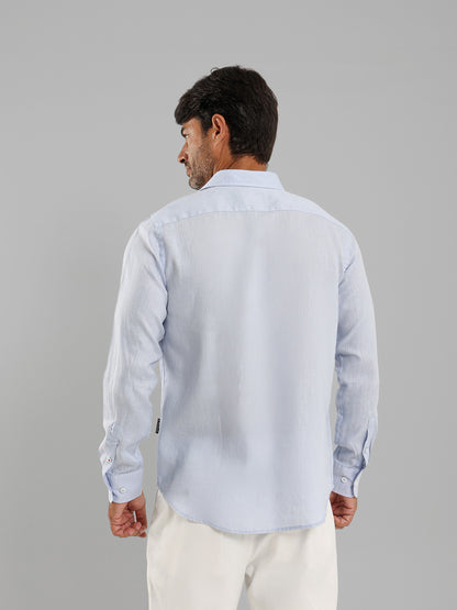Basic Linen Long Sleeve Kent Collar Shirt