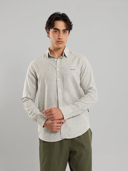 All-Over Striped Long Sleeve Shirt