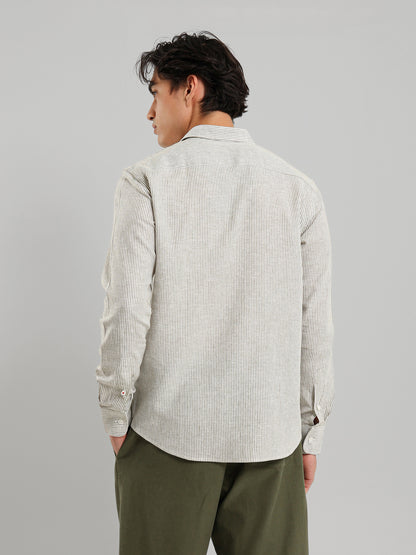 All-Over Striped Long Sleeve Shirt