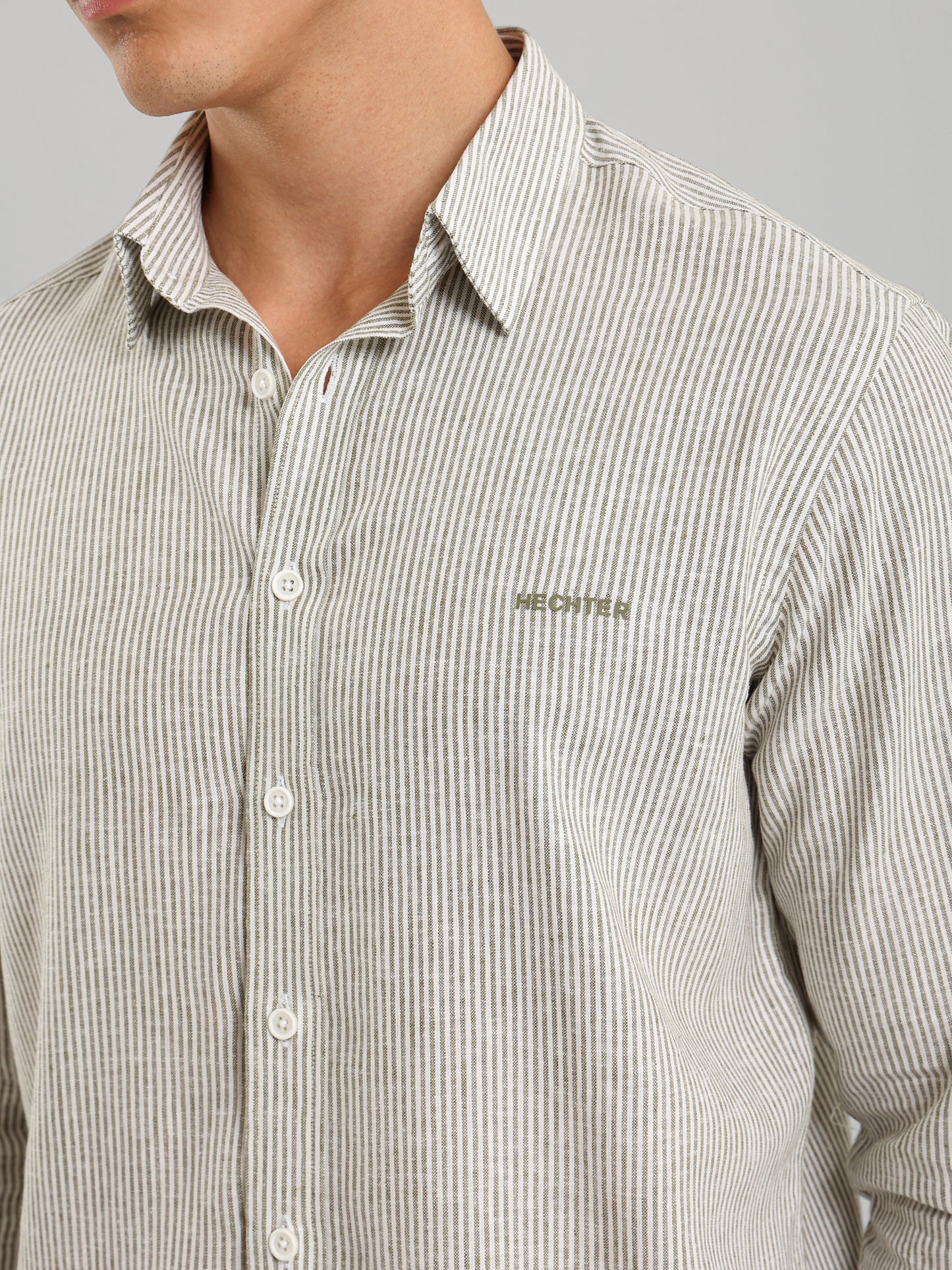 All-Over Striped Long Sleeve Shirt
