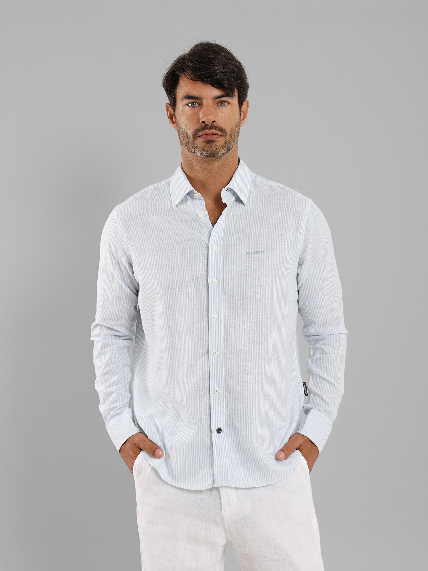 All-Over Striped Long Sleeve Shirt