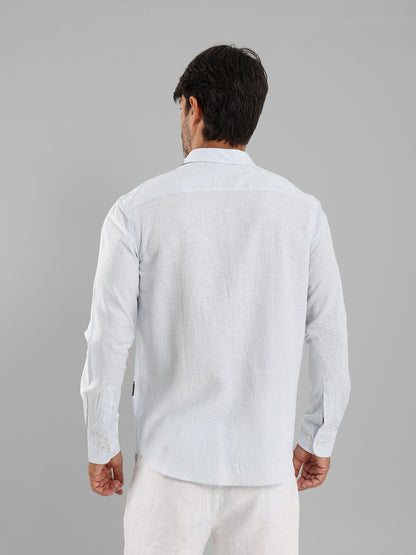 All-Over Striped Long Sleeve Shirt