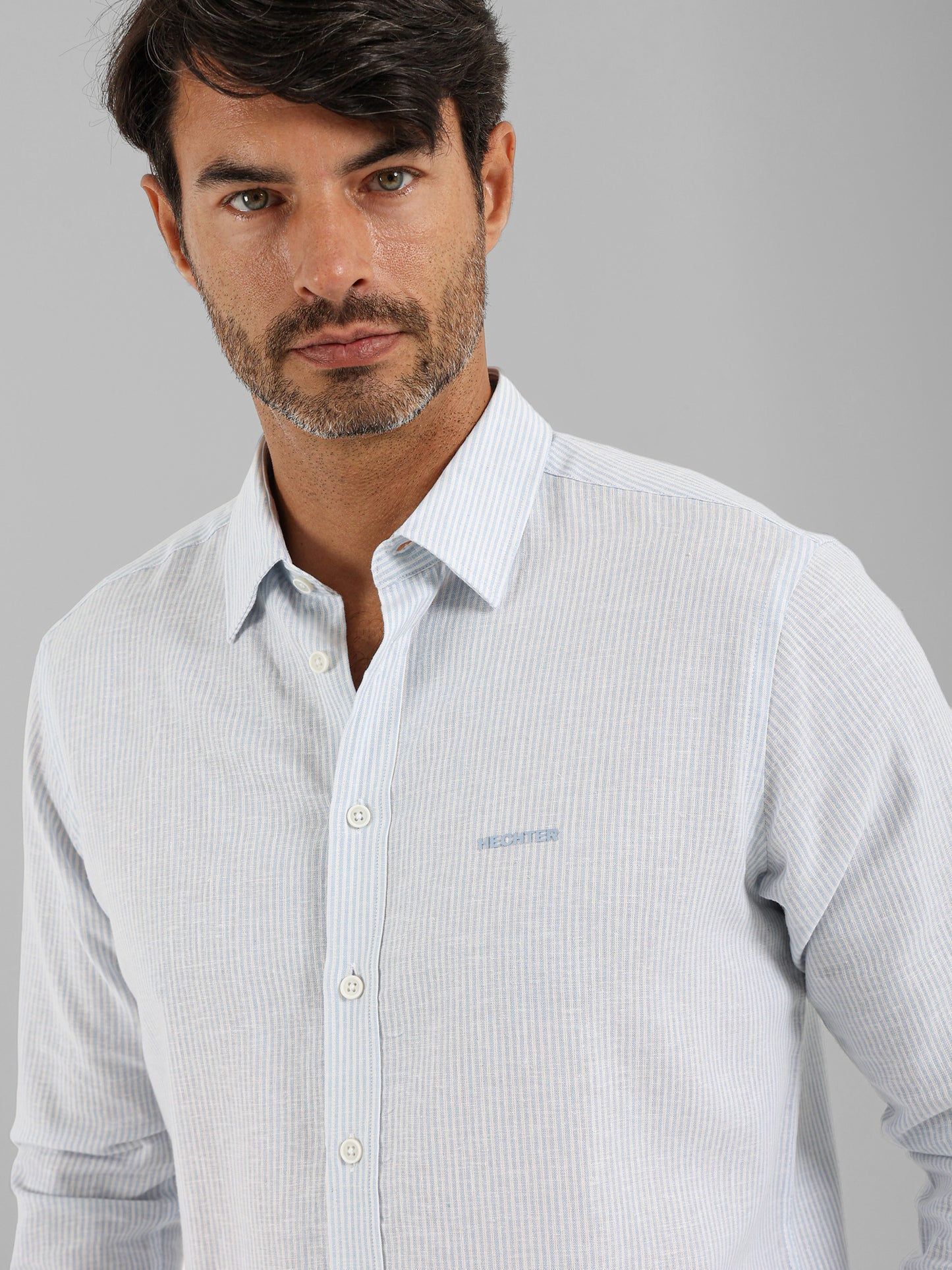 All-Over Striped Long Sleeve Shirt