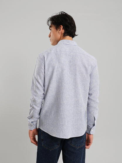 All-Over Striped Long Sleeve Shirt