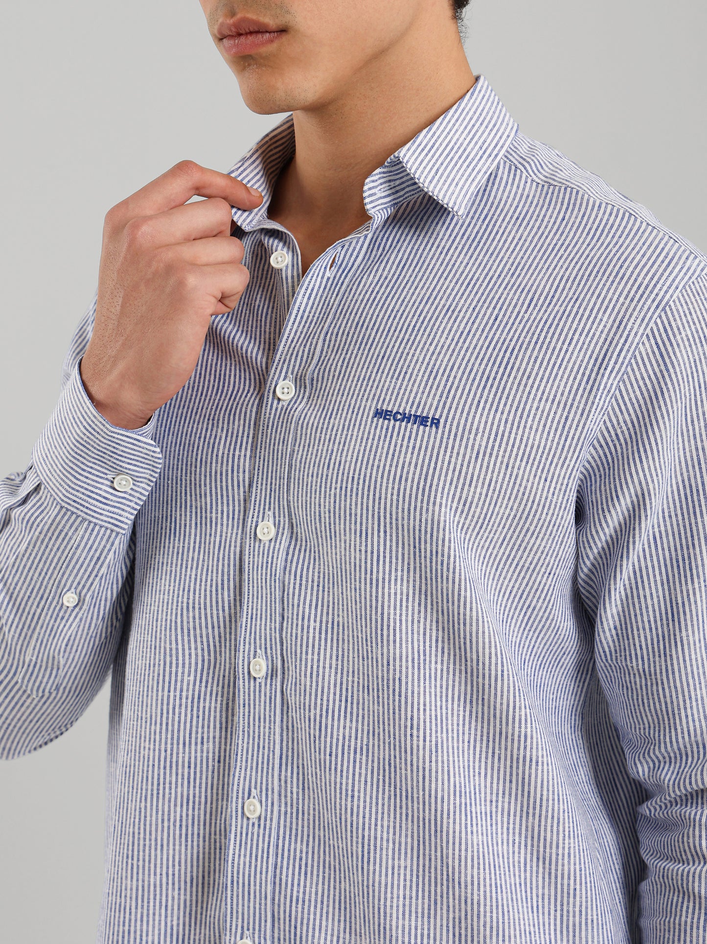 All-Over Striped Long Sleeve Shirt