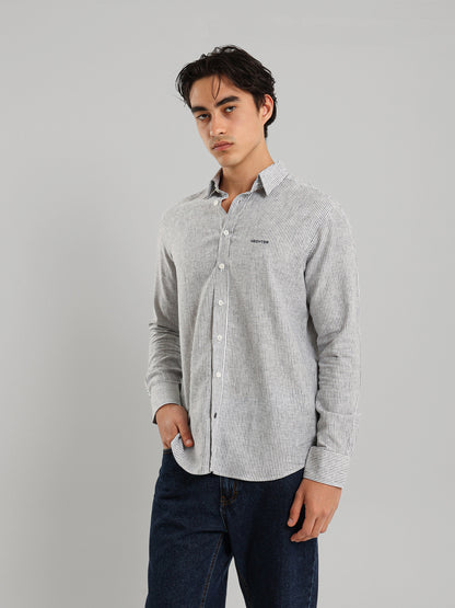 All-Over Striped Long Sleeve Shirt
