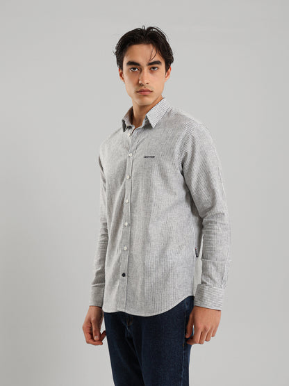 All-Over Striped Long Sleeve Shirt