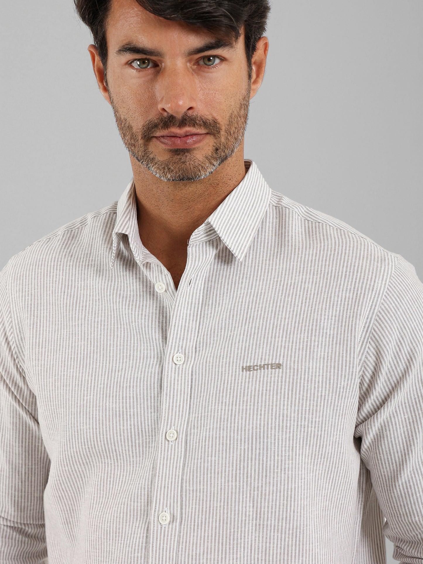 All-Over Striped Long Sleeve Shirt