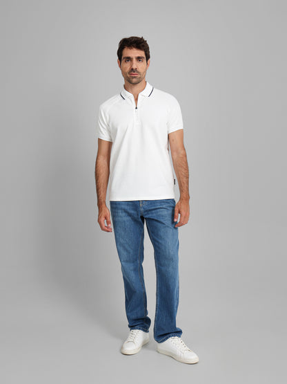 Half Zipper Structured Polo