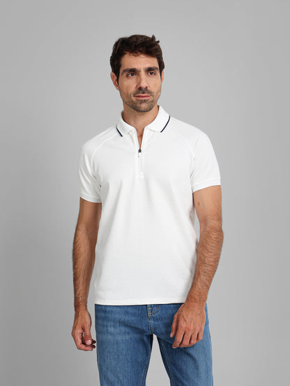 Half Zipper Structured Polo