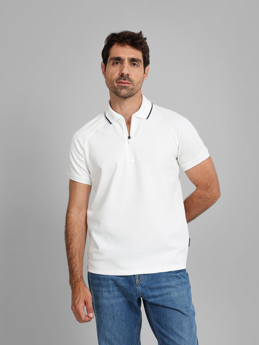 Half Zipper Structured Polo