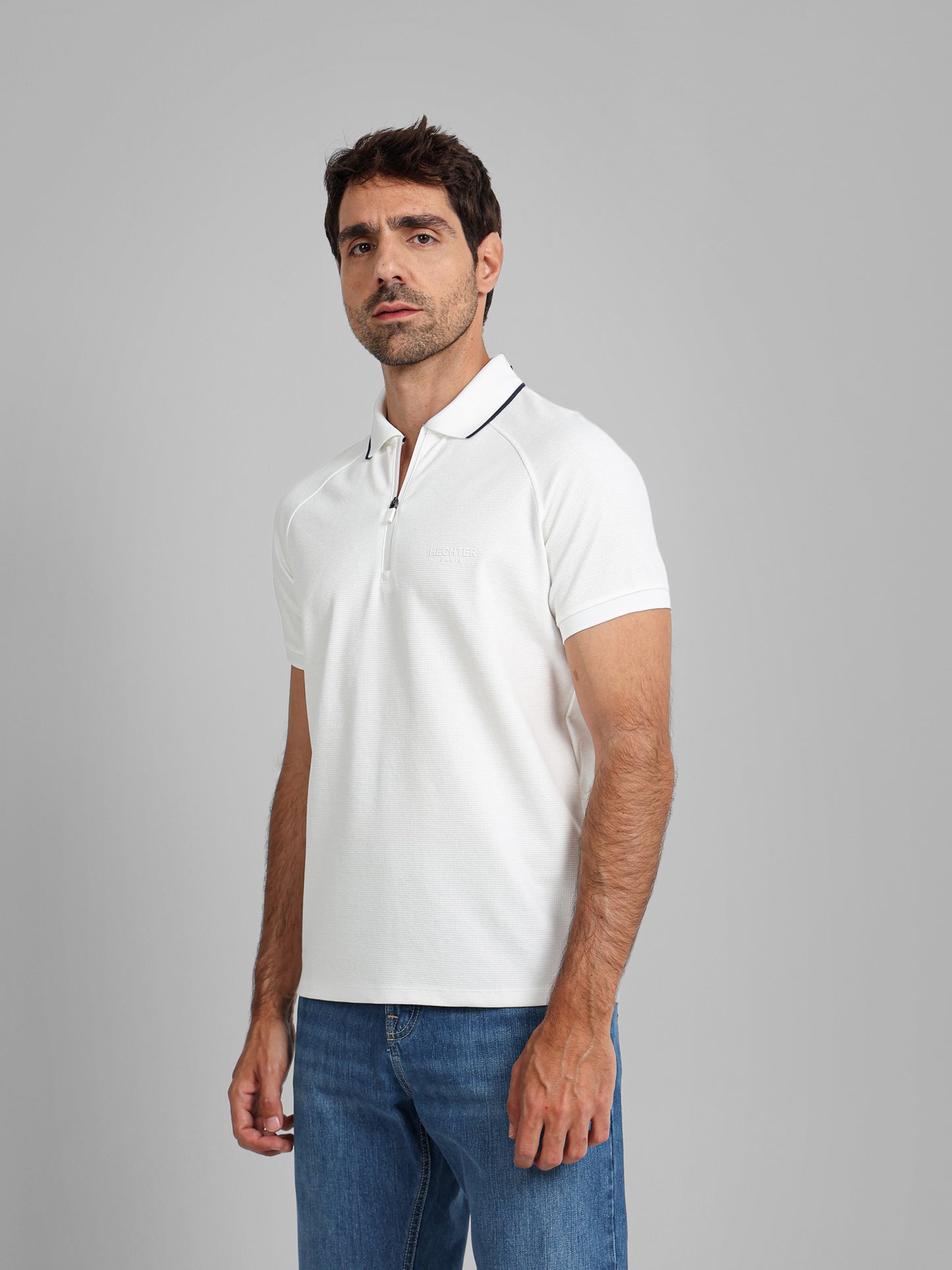 Half Zipper Structured Polo