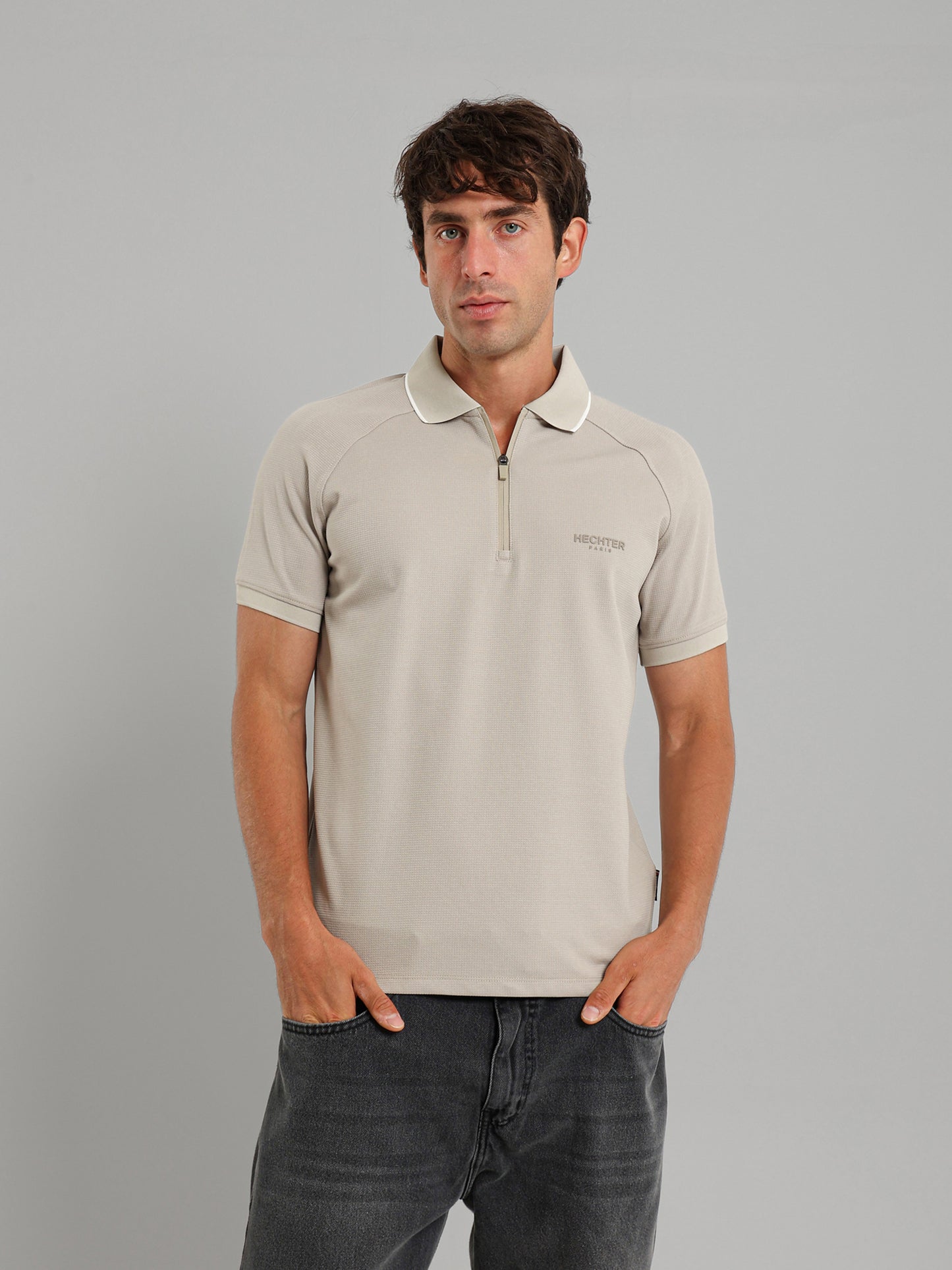 Half Zipper Structured Polo