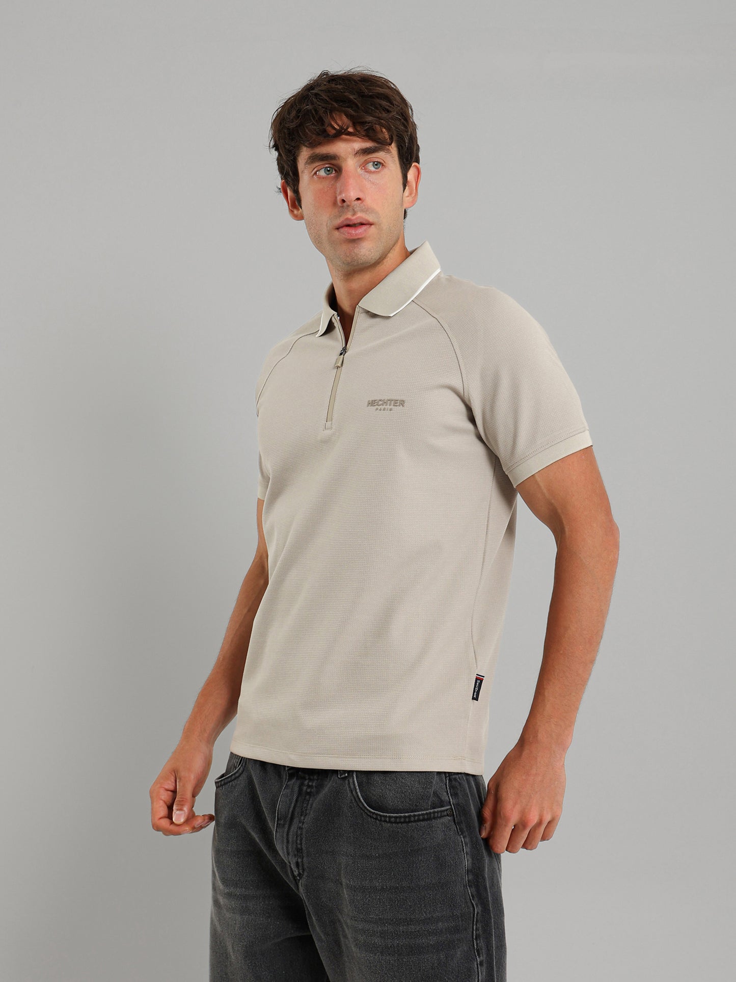 Half Zipper Structured Polo