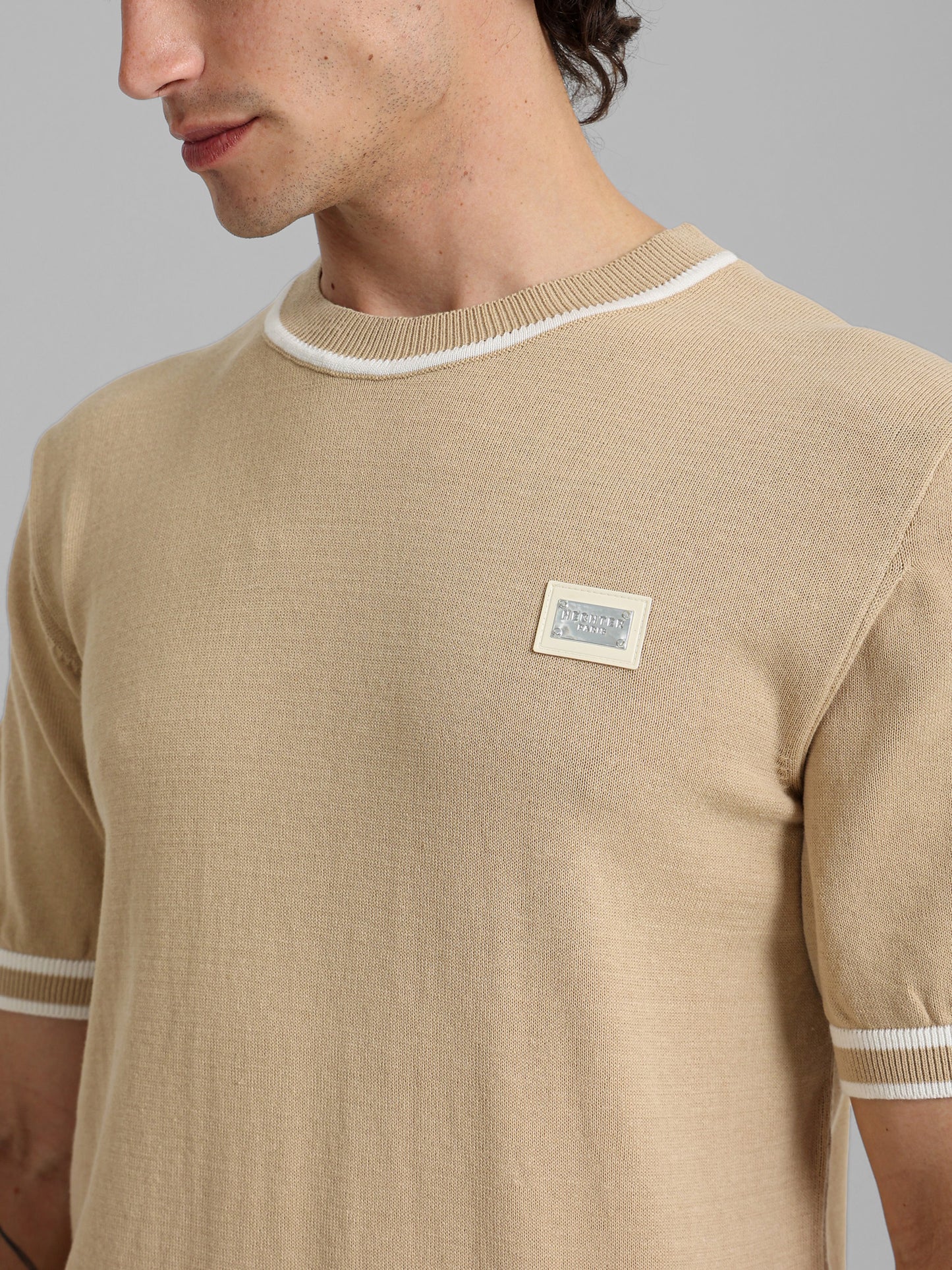 Round Neck Knitwear T-Shirt