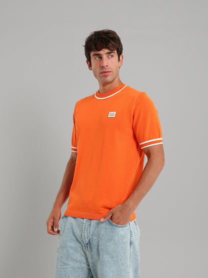 Round Neck Knitwear T-Shirt