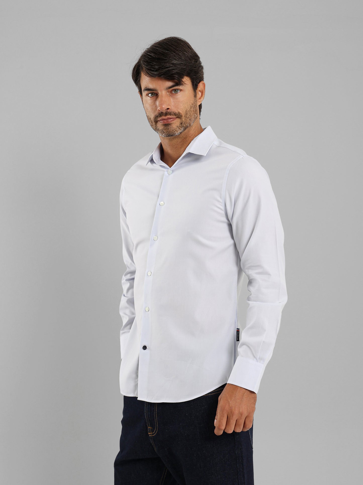 Long Sleeves Italian Collar Shirt