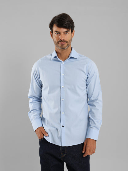 Long Sleeves Italian Collar Shirt