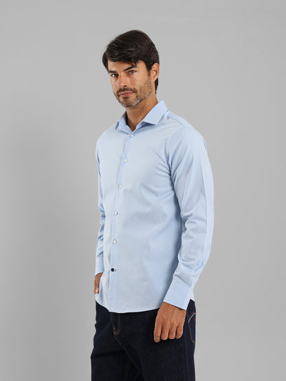 Long Sleeves Italian Collar Shirt