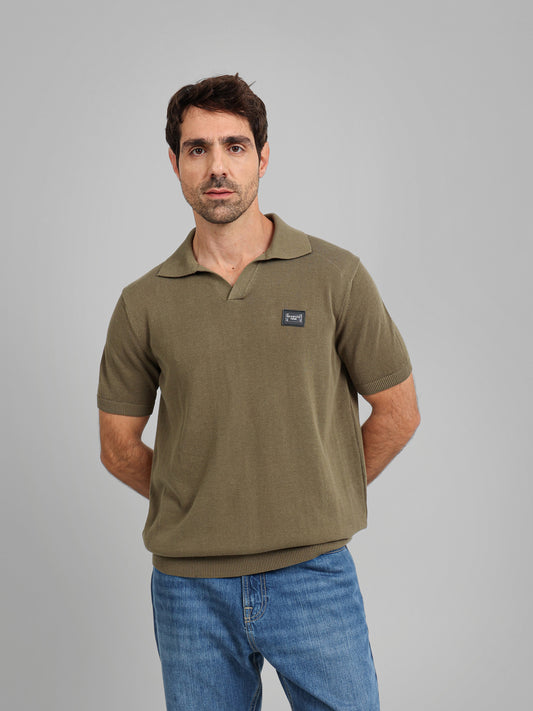 V Neck Polo Knitwear