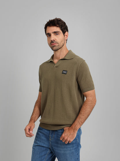 V Neck Polo Knitwear