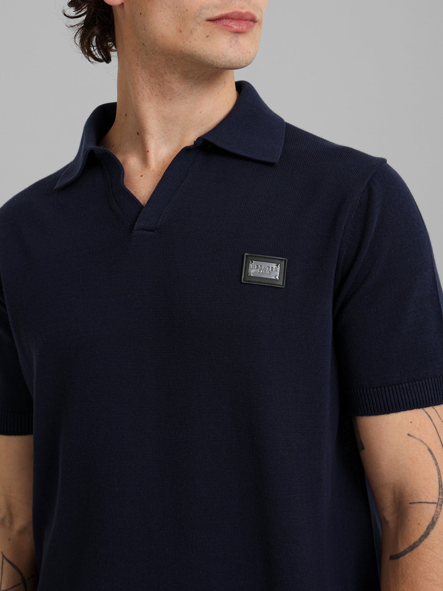 V Neck Polo Knitwear