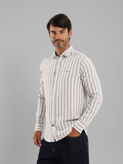 Wide Stripe Long Sleeve Shirt