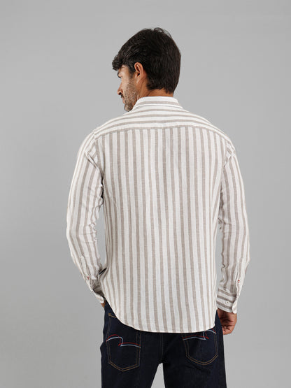 Wide Stripe Long Sleeve Shirt